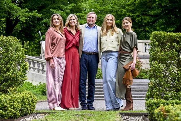 Royal Family Spring Photo Session - The Hague King Willem-Alexander and Queen Maxima with their daughters Princess Amalia, Princess Ariane and Princess Alexia during spring photo session 2026 at Clingendael in The Hague, Netherlands on May 21, 2026. Photo by NL Beeld Patrick van Emst Bruno Press ABACAPRESS.COM The Hague Netherlands  Copyright: xBrunoxPress ABACAx