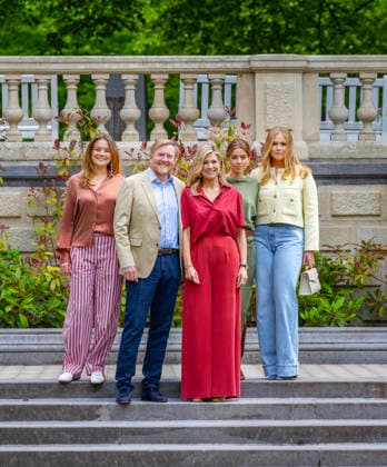21-05-2026 Clingendaal Queen Maxima and King Willem-Alexander with Princess Amalia and Princess Alexia and Princess Ariane pose for the media during the annual photo session in the Hollandse Tuin in parc Clingendael in The Hague. Â  Copyright: xPPEx