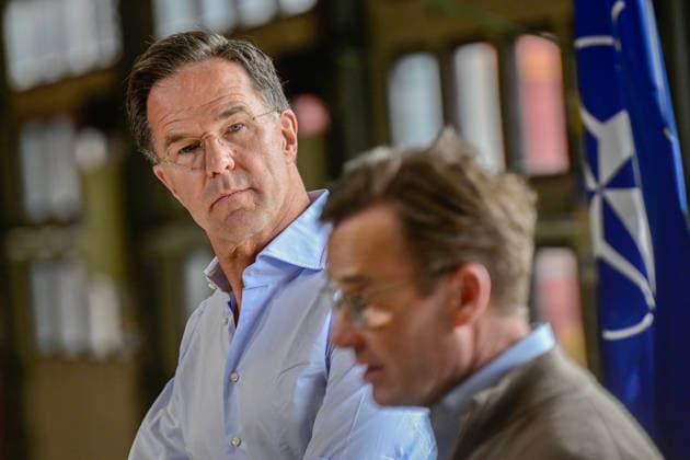 REVINGE, SVERIGE 20260521 Natos generalsekreterare Mark Rutte och statsminister Ulf Kristersson (M) haller en presskonferens under ett besök pa Myndigheten för civilt försvar (MCF) i Revinge, som en del av Nato-mötet i Helsingborg. REVINGE SVERIGE x50090x *** REVINGE, SWEDEN 20260521 NATO Secretary General Mark Rutte and Prime Minister Ulf Kristersson M hold a press conference during a visit to the Civil Defense Agency MCF in Revinge, as part of the NATO meeting in Helsingborg REVINGE SWEDEN x50090x  Copyright: xJohanxNilsson TTx NATOS UTRIKESMINISTERMÖTE REVINGE NdyGq7AgEKY
