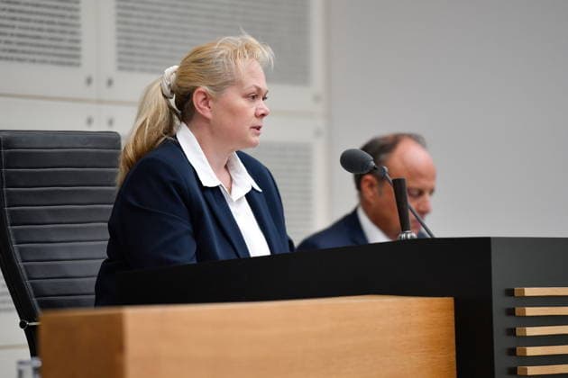 Es fand die Plenarsitzung im Saarbrücker Landtag am Mittwoch (20.05.2026) statt. Im Bild: Heike Winzent, Präsidentin des Landtages. *** The plenary session took place in the Saarbrücken State Parliament on Wednesday 20 05 2026 In the picture Heike Winzent, President of the State Parliament bub