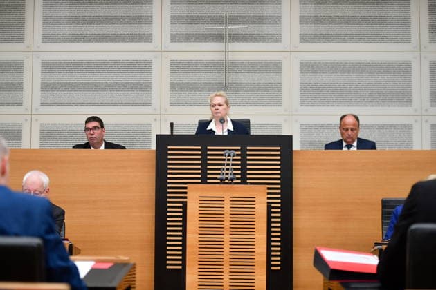 Es fand die Plenarsitzung im Saarbrücker Landtag am Mittwoch (20.05.2026) statt. Im Bild: Heike Winzent, Präsidentin des Landtages. *** The plenary session took place in the Saarbrücken State Parliament on Wednesday 20 05 2026 In the picture Heike Winzent, President of the State Parliament bub