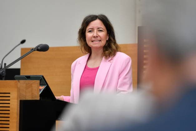 Plenarsitzung des Saarländischen Landtages am Mittwoch (20.05.2026) in Saarbrücken. Im Bild: Réka Klein (MdL, SPD). *** Plenary session of the Saarland State Parliament on Wednesday 20 05 2026 in Saarbrücken In the picture Réka Klein MdL, SPD bub
