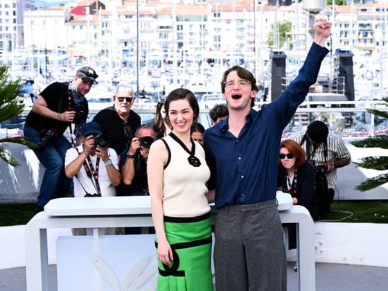 IPA84929683 - Cannes, 79th Cannes Film Festival 2025 - day 10.photocall of La Bataille De Gaulle: L Ã‚ge De Fer (De Gaulle: Tilting Iron). In the photo Anamaria Vartolomei, Florian Lesieur  Copyright: xAlbertoxTerenghix xPoolxPhotoxEventsx07x 84929683