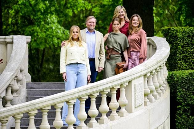 King Willem-Alexander and Queen Maxima with Daughters at Clingendael - The Hague King Willem-Alexander and Queen Maxima pose with their daughters Princess Amalia, Princess Ariane and Princess Alexia during the Clingendael Spring Royal House photo session at Clingendael in The Hague, Netherlands on May 21, 2026. Photo by Patrick van Emst NL Beeld Bruno Press ABACAPRESS.COM The Hague Netherlands  Copyright: xBrunoxPress ABACAx