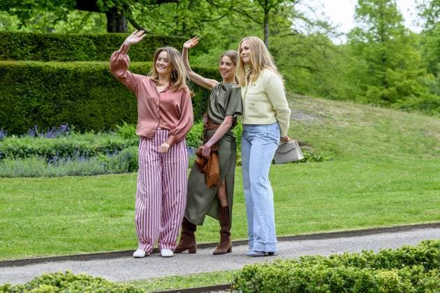 Den Haag, The Netherlands, 2026-05-21 11:48:30 THE HAGUE, 21-05-2026, Clingendael Spring Royal House photo session 2026 at Clingendael in The Hague PHOTO: NLBeeld Patrick van EmstIn the photo: Princess Amalia, Princess Ariane and Princess Alexia Credit: NL Beeld Patrick van Emst  Copyright: xx x
