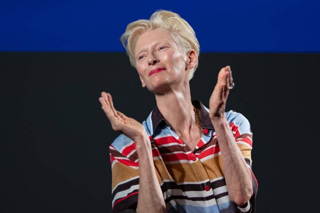 Cannes Tilda Swinton Rendez-vous NG Tilda Swinton speaks on stage during a Rendez-vous with Tilda Swinton at Palais Des Festivals in Cannes, France on May 20 2026 as part of the 79th Cannes Film Festival. Photo by Nicolas Genin ABACAPRESS.COM Cannes France  Copyright: xGeninxNicolas ABACAx
