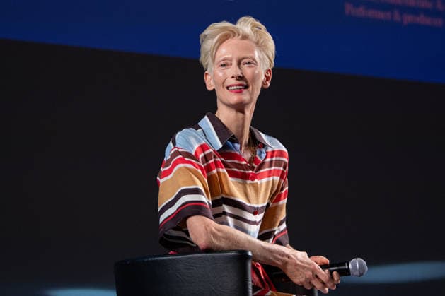Cannes Tilda Swinton Rendez-vous NG Tilda Swinton speaks on stage during a Rendez-vous with Tilda Swinton at Palais Des Festivals in Cannes, France on May 20 2026 as part of the 79th Cannes Film Festival. Photo by Nicolas Genin ABACAPRESS.COM Cannes France  Copyright: xGeninxNicolas ABACAx