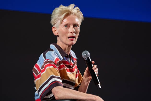 Cannes Tilda Swinton Rendez-vous NG Tilda Swinton speaks on stage during a Rendez-vous with Tilda Swinton at Palais Des Festivals in Cannes, France on May 20 2026 as part of the 79th Cannes Film Festival. Photo by Nicolas Genin ABACAPRESS.COM Cannes France  Copyright: xGeninxNicolas ABACAx