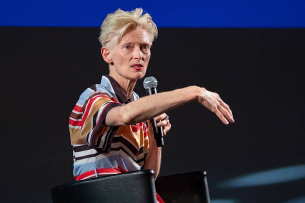 Cannes Tilda Swinton Rendez-vous NG Tilda Swinton speaks on stage during a Rendez-vous with Tilda Swinton at Palais Des Festivals in Cannes, France on May 20 2026 as part of the 79th Cannes Film Festival. Photo by Nicolas Genin ABACAPRESS.COM Cannes France  Copyright: xGeninxNicolas ABACAx