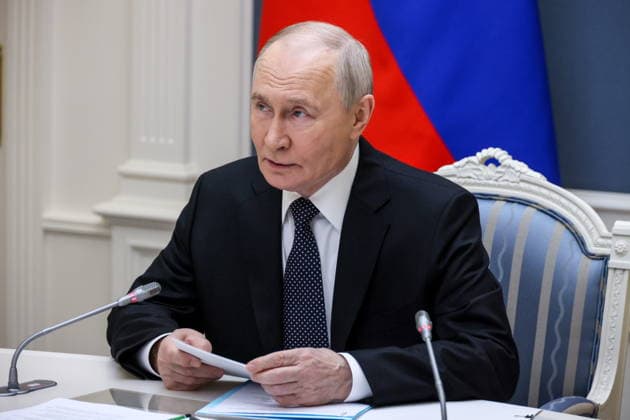 RUSSIA, MOSCOW - MAY 21, 2026: Russia s President Vladimir Putin takes part in a nuclear exercise held by the Russian and Belarusian Armed Forces, via a video link from Moscow s Kremlin Moscow Russia  - ZUMAt113 20260521_zaa_t113_133 Copyright: xMikhailxMetzelx