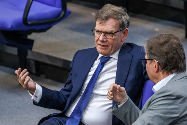 Bundestag Johann Wadephul (CDU), Bundesaussenminister im Deutschen Bundestag am 21.05.26 in Berlin. Berlin Berlin Deutschland Bundestag *** Bundestag Johann Wadephul CDU , Federal Minister for Foreign Affairs in the German Bundestag on 21 05 26 in Berlin Berlin Berlin Germany Bundestag