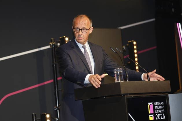 Bundeskanzler, Merz; German Startup Awards 2026, am 21.05.2026 in Berlin, (Palais am Funkturm in Berlin), Deutschland *** Federal Chancellor, Merz German Startup Awards 2026, on 21 05 2026 in Berlin, Palais am Funkturm in Berlin , Germany