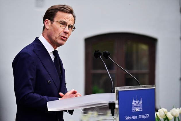 Prime Minister of Sweden, Ulf Kristersson, gives a speech before a dinner at Sofiero Castle in Helsingborg, Sweden, on Thursday May 21 2026, during the NATO Foreign Ministers meeting. HELSINGBORG SWEDEN x50090x *** Prime Minister of Sweden, Ulf Kristersson, gives a speech before a dinner at Sofiero Castle in Helsingborg, Sweden, on Thursday May 21 2026, during the NATO Foreign Ministers meeting HELSINGBORG SWEDEN x50090x  Copyright: xJohanxNilsson TTx NATO FOREIGN MINISTERS MEETING SOFIERO Qnw6-cvFHDI