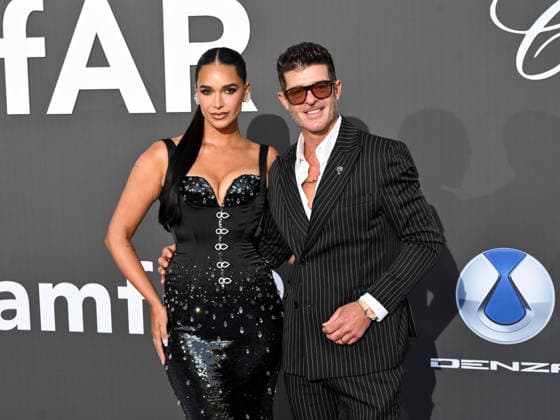 IPA84944719 - Cannes, 79th Cannes Film Festival 2026 - evening 10. amfAR Gala. Pictured: Robin Thicke, April Love Geary Thicke.  Copyright: xSimonexComix xPoolxPhotoxEventsx07x 84944719