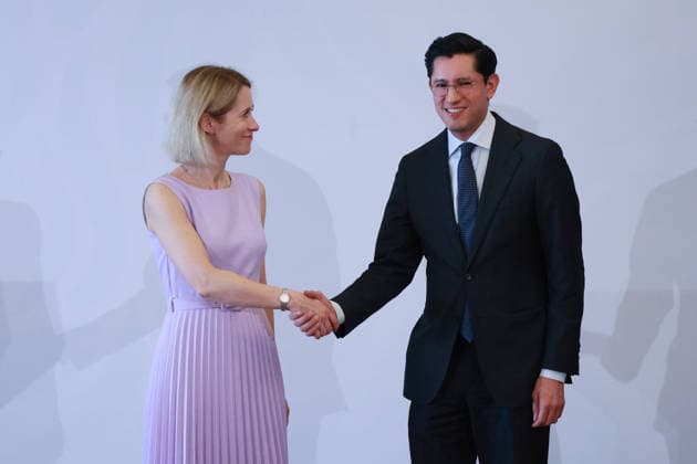 Kaja Kallas official visit to Mexico MEXICO CITY, MEXICO - MAY 21: Kaja Kallas, European Union High Representative for Foreign Affairs and Security Policy (L) and Roberto Velasco, Secretary of Foreign Affairs of Mexico attend a press conference, at the Secretariat of Foreign Affairs (SRE) , in Mexico City, Mexico on May 21, 2026. The press conference was held in the framework of the official visit of Kaja Kallas to Mexico for the 8th Mexico–European Union Summit. Daniel Cardenas Anadolu Mexico City Mexico. Editorial use only. Please get in touch for any other usage.  Copyright: x2026xAnadoluxDanielxCardenasx