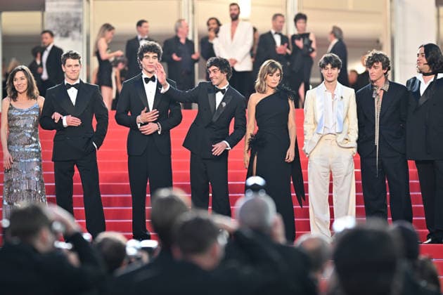79th Cannes Film Festival: La Bola Negra screening CANNES, FRANCE - MAY 21: (L to R) Spanish actress Lola Duenas, Spanish actor Miguel Bernardeau, Spanish director, screenwriter and producer Javier Calvo, Spanish director, screenwriter and producer Javier Ambrossi, Spanish actress Penelope Cruz, Spanish actor Milo Quifes, Spanish singer-songwriter and guitarist Guitarricadelafuente leave after the screening of the film La Bola Negra at the 79th edition of the Cannes Film Festival in Cannes, France on May 21, 2026. Mustafa Yalcin Anadolu Cannes France. Editorial use only. Please get in touch for any other usage.  Copyright: x2026xAnadoluxMustafaxYalcinx