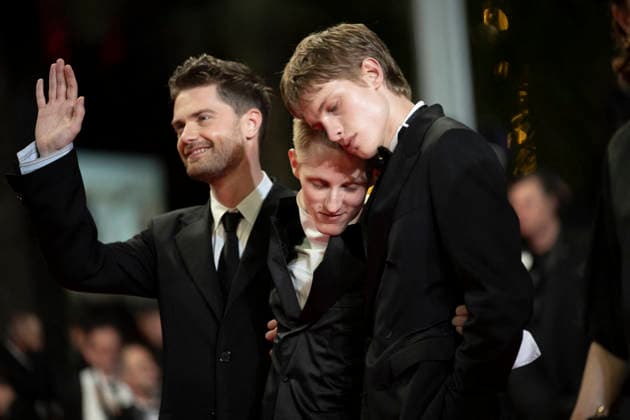 Cannes Coward Red Carpet EB Valentin Campagne, Lukas Dhont and Emmanuel Macchia attend the Coward screening during the 79th annual Cannes Film Festival at Palais des Festivals on May 21, 2026 in Cannes, France. Photo by Eliot Blondet ABACAPRESS.COM Cannes France France  Copyright: xBlondetxEliot ABACAx