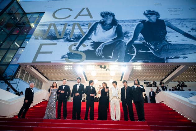Cannes Coward Red Carpet EB Belgian screenwriter Angelo Tijssens, French actor Valentin Campagne, Belgian director Lukas Dhont, Belgian actor Emmanuel Macchia, actor Jef Jacobs, French co-Producer Juliette Schrameck and Belgian producer Michiel Dhont attend the Coward screening during the 79th annual Cannes Film Festival at Palais des Festivals on May 21, 2026 in Cannes, France. Photo by Eliot Blondet ABACAPRESS.COM Cannes France France  Copyright: xBlondetxEliot ABACAx