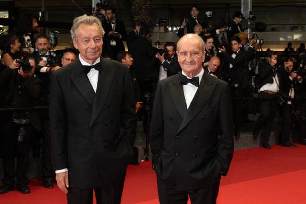 Cannes Coward Red Carpet LZ Michel Denisot and Pierre Lescure attending the red carpet of Coward during the 79th Cannes International Film Festival in Cannes, France on May 21, 2026, the film selected in the Official Competition. Photo by Laurent Zabulon ABACAPRESS.COM  Copyright: xZabulonxLaurentx