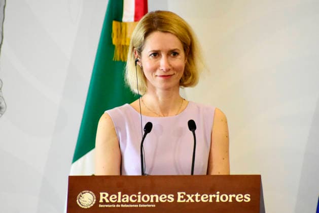 Kaja Kallas Officiall Visit To Mexico Kaja Kallas, High Representative of the European Union for Foreign Affairs and Security Policy, speaks during a press conference at the Ministry of Foreign Affairs, as part of the framework of the official visit of Kaja Kallas to Mexico for the 8th EU-Mexico Summit. on May 21, 2026 in Mexico City, Mexico. (Photo by Luis Barron Eyepix Group) Copyright: xLuisxBarronx xEyepixxGroupx LB_21052026_184571