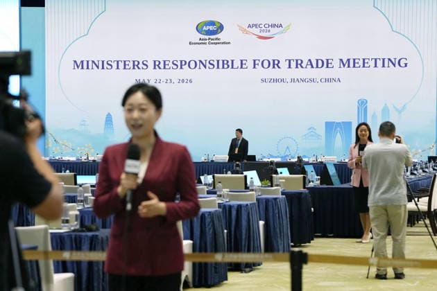 APEC trade meeting in Suzhou Photo taken on May 22, 2026, shows the venue of a trade meeting of the Asia-Pacific Economic Cooperation forum being held through the following day in Suzhou in Jiangsu Province, China.  A14AA0005597361P