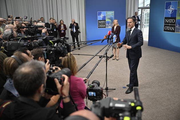 HELSINGBORG , SVERIGE 20260522 Nato:s generalsekreterare Mark Rutte vid fredagens doorstep pa NATO:s utrikesministermöte pa Sea U i Helsingborg pa fredagen. HELSINGBORG SVERIGE x50090x *** HELSINGBORG , SWEDEN 20260522 NATO Secretary General Mark Rutte at Fridays doorstep at the NATO Foreign Ministers meeting at Sea U in Helsingborg on Friday HELSINGBORG SWEDEN x50090x  Copyright: xJohanxNilsson TTx NATOS UTRIKESMINISTERMÖTE HELSINGBORG CBOfb1SgtNI