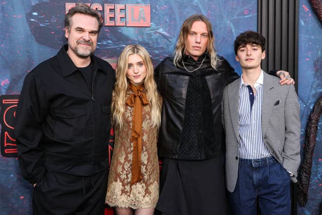 Netflix FYSEE LA - Stranger Things Season 5 ATAS Emmy FYC Event HOLLYWOOD, LOS ANGELES, CALIFORNIA, USA - MAY 21: David Harbour, Natalia Dyer, Jamie Campbell Bower and Noah Schnapp arrive at the Netflix FYSEE LA - Stranger Things Season 5 ATAS (Academy of Television Arts and Sciences) Emmy FYC (For Your Consideration) Event held at the Hollywood Forever Cemetery on May 21, 2026 in Hollywood, Los Angeles, California, United States. Hollywood Hollywood Forever Cemetery California United States Copyright: xXavierxCollin ImagexPressxAgencyx