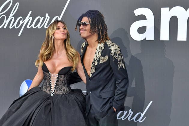 Heidi Klum and Henry Samuel at the 32 amfAR Gala 210526