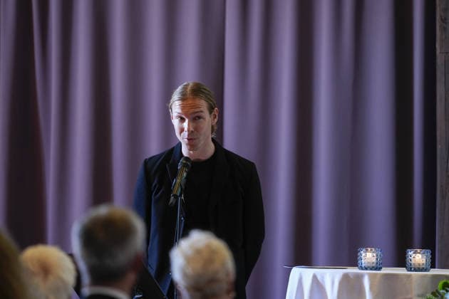 Anja Breien bisettes Oslo 20260522. Mathias Stoltenberg taler under bisettelsen til filmregissor Anja Breien i Fanehallen pa Akershus festning i Oslo fredag. Foto: Terje Pedersen NTB Oslo Norge SyZE57sGMUo EDITORIAL USE ONLY Ref:_ENT_POLSyZE57sGMUo.jpg *** Anja Breiens funeral Oslo 20260522 Mathias Stoltenberg speaks during the funeral of film director Anja Breien in Fanehallen at Akershus Fortress in Oslo on Friday Photo Terje Pedersen NTB Oslo Norway SyZE57sGMUo EDITORIAL USE ONLY Ref ENT POLSyZE57sGMUo jpg  Copyright: xTerjexPedersenx xNTBx