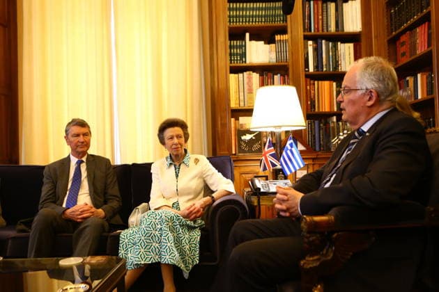 May 22, 2026, Athens, Greece: Britain s Princess Anne and her husband Vice Admiral Timothy Laurence, during a meeting with Greek President Constantine Tassoulas, at the Presidential Palace. Athens Greece - ZUMAv62_ 20260522_zaf_v62_002 Copyright: xAristidisxVafeiadakisx