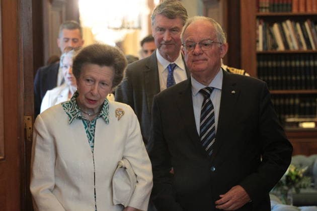 May 22, 2026, Athens, Greece: Britain s Princess Anne and her husband Vice Admiral Timothy Laurence, during a meeting with Greek President Constantine Tassoulas, at the Presidential Palace. Athens Greece  - ZUMAv62_ 20260522_zaf_v62_006 Copyright: xAristidisxVafeiadakisx