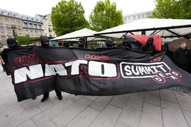 Demonstrations on the occasion of the NATO Foreign Ministers meeting at Sea U in Helsingborg, Sweden 22th May 2026 Helsingborg SWEDEN x9200x *** Demonstrations on the occasion of the NATO Foreign Ministers meeting at Sea U in Helsingborg, Sweden 22th May 2026 Helsingborg SWEDEN x9200x  Copyright: xBjörnxLarssonxRosvall TTx NATO FOREIGN MINISTERS MEETING SWEDEN 6fZltYYsRvk