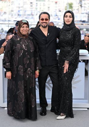 79th Cannes Film Festival: Yesterday the Eye Didn t Sleep photocall CANNES, FRANCE - MAY 22: (L to R) Actress Kamara Al Mawla, Palestinian producer Rakan Mayasi, Actress Rim Al Mawla pose during a photocall for the film Yesterday the Eye Didn t Sleep at the 79th edition of the Cannes Film Festival in Cannes, France on May 22, 2026. Mustafa Yalcin Anadolu Cannes France. Editorial use only. Please get in touch for any other usage.  Copyright: x2026xAnadoluxMustafaxYalcinx