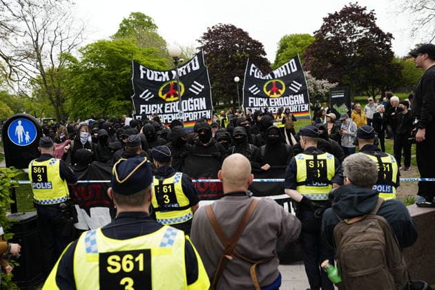 Helsingborg, SVERIGE 20260522 Demonstrationer med anledning av NATO:s utrikesministermöte pa Sea U i Helsingborg Helsingborg SVERIGE x9200x *** Helsingborg, SWEDEN 20260522 Demonstrations on the occasion of the NATO Foreign Ministers meeting at Sea U in Helsingborg Helsingborg SWEDEN x9200x  Copyright: xBjörnxLarssonxRosvall TTx NATOS UTRIKESMINISTERMÖTE HELSINGBORG 9X84xWUMx60