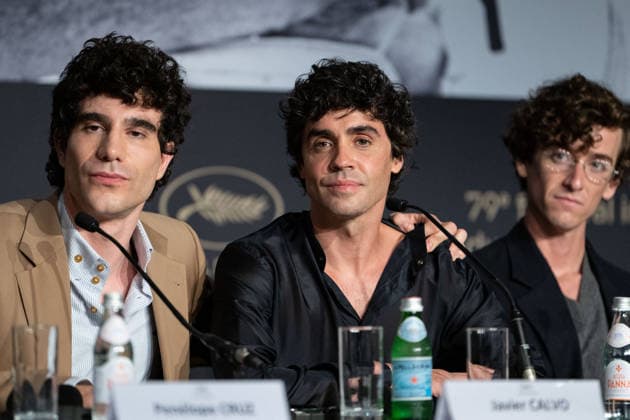Cannes La Bola Negra Press Conference NG Javier Calvo and Javier Ambrossi attending the Press Conference for ‘La Bola Negra’ in Cannes at Palais Des Festivals in Cannes, France on May 22 2026 as part of the 79th Cannes Film Festival. Photo by Nicolas Genin ABACAPRESS.COM Cannes France  Copyright: xGeninxNicolas ABACAx