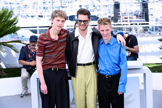 IPA84962958 - Cannes, 79th Cannes Film Festival 2026, photocall of the film Coward - Pictured: Emmanuel Macchia, Lukas Dhont, Valentin Campagne  Copyright: xTerenghi Ipa-Agency.netx xPoolxPhotoxEventsx07x 84962958