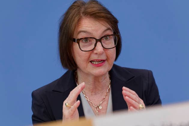 Immobilienbranche fordert Bau-Turbo II 2026-05-18 Deutschland, Berlin Bundespressekonferenz: Bau- und Immobilienbranche fordert Bau-Turbo II, um den Wohnungsmarkt zu beleben. Im Bild: Iris Schöberl, Präsidentin des Zentralen Immobilien Ausschusses (ZIA). *** Real estate industry calls for Bau Turbo II 2026 05 18 Germany, Berlin Federal Press Conference Construction and real estate industry calls for Bau Turbo II to revive the housing market In the picture Iris Schöberl, President of the German Property Federation ZIA