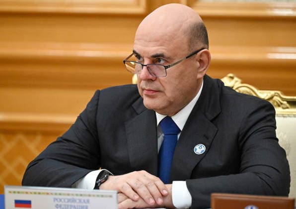 TURKMENISTAN, ASHGABAT - MAY 22, 2026: Mikhail Mishustin, Prime Minister of Russia, attends a meeting of the CIS (Commonwealth of Independent States) Council of the Heads of Government at the Garagum Hotel and Business Centre Ashgabat Turkmenistan  - ZUMAt113 20260522_zaa_t113_086 Copyright: xAlexanderxMiridonovx