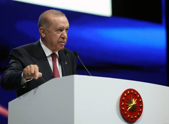 Turkish President Recep Tayyip Erdogan ISTANBUL, TURKIYE - MAY 22: (----EDITORIAL USE ONLY - MANDATORY CREDIT - TURKISH PRESIDENCY MUSTAFA KAMACI HANDOUT - NO MARKETING NO ADVERTISING CAMPAIGNS - DISTRIBUTED AS A SERVICE TO CLIENTS----) Turkish President Recep Tayyip Erdogan speaks during the 2nd Istanbul Natural Resources Summit at the Lutfi Kirdar Congress Center in Istanbul, Turkiye, on May 22, 2026. Turkish Presidency Mustafa Kamaci Handout Anadolu Ankara Turkey. Editorial use only. Please get in touch for any other usage.  Copyright: x2026xAnadoluxTurkishxPresidencyx xMustafaxKamacix xHandoutx
