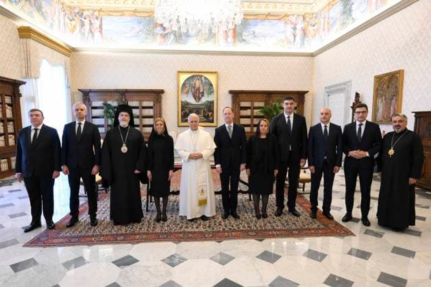 ITALY- REL VATICAN -POPE LEO XVI DURING A PRIVATE AUDIENCE WITH MS.MIHAELA DOTSOVA,PRESIDENT OF THE NATIONAL ASSEMBLY OF THE REPUBLIC OF BULGARIA May 22, 2026 ITALY REL - Vatican,May 22, 2026: Pope Leo XIV receives in audience Ms. Mihaela Dotsova, President of the National Assembly of the Republic of Bulgaria EDITORIAL USE ONLY - NO BOOKS Copyright: xVATICANxMEDIAx xCatholicxPressxPhotox