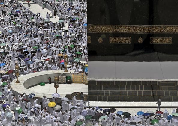 Prospective pilgrims perform the last Friday prayer before Eid al-Adha in Mecca MECCA, SAUDI ARABIA - MAY 22: Muslim pilgrims from various countries around the world who come to perform the Hajj, circumambulate the Masjid al-Haram ahead of the last Friday prayer before Eid al-Adha in Mecca, Saudi Arabia on May 22, 2026. Ali Atmaca Anadolu Mecca Saudi Arabia. Editorial use only. Please get in touch for any other usage.  Copyright: x2026xAnadoluxAlixAtmacax