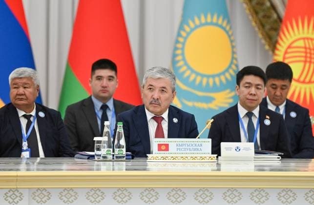 Turkmenistan CIS Government Heads Council 9171540 22.05.2026 Kyrgyz Prime Minister Adylbek Kasymaliev attends an expanded format meeting of the Commonwealth of Independent States (CIS) Heads of Government Council in Ashgabat, Turkmenistan. Alexander Miridonov Sputnik Ashgabat Turkmenistan  Copyright: xAlexanderxMiridonovx