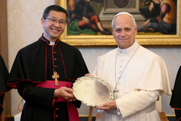 ITALY- REL VATICAN -POPE LEO XVI RECEIVES IN AUDIENCE BISHOPS FROM THE CATHOLIC BISHOPS CONFERENCE OF MALAYSIA,SINGAPORE AND BRUNEI May 22, 2026 ITALY REL - Vatican City, May 22, 2026. Pope Leo XIV receives bishops from the Catholic Bishops’ Conference of Malaysia, Singapore, and Brunei EDITORIAL USE ONLY - NO BOOKS Copyright: xVATICANxMEDIAx xCatholicxPressxPhotox