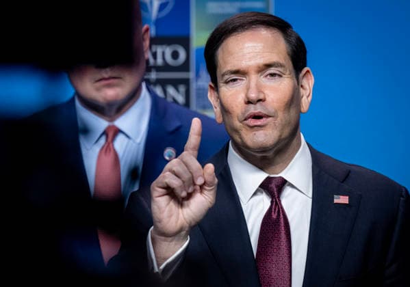 US Secretary of State Marco Rubio meets the press after the NATO Foreign Ministers meeting on Friday at Sea U in Helsingborg, Sweden on may 22, 2026. HELSINGBORG SWEDEN x50090x *** US Secretary of State Marco Rubio meets the press after the NATO Foreign Ministers meeting on Friday at Sea U in Helsingborg, Sweden on may 22, 2026 HELSINGBORG SWEDEN x50090x  Copyright: xJohanxNilsson TTx NATO FOREIGN MINISTERS MEETING HELSINGBORG qivwMaaUBqI