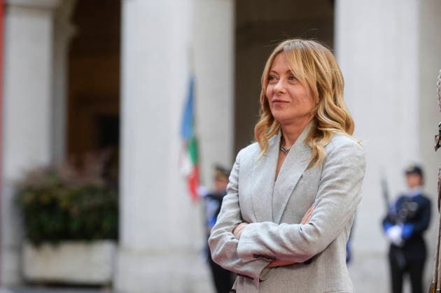 IPA84968331 - Rome s Palazzo Chigi The prime minister receives the prime minister of Ireland in the photo Giorgia Meloni  Copyright: xSTEFANOxCAROFEIx xSTEFANOxCAROFEIx xFOTOGRAMMAx 84968331