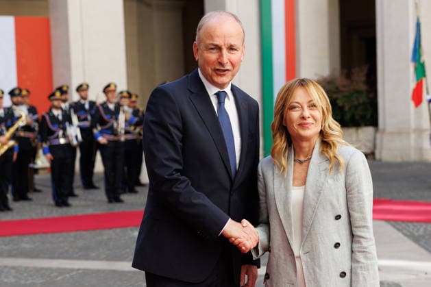 IPA84970393 - Italian Prime Minister Giorgia Meloni meets with Prime Minister of Ireland Micheal Martin on May 22, 2026 at Palazzo Chigi, Rome, Italy.  Copyright: xEmanuelaxVertolli LiveMediax xEmanuelaxVertolli LiveMediax 84970393