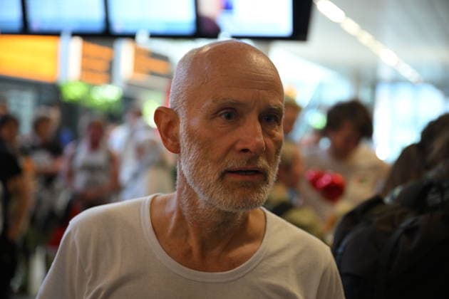 Detained Global Sumud aid flotilla activists arrive in Amsterdam AMSTERDAM, THE NETHERLANDS - MAY 22: Pieter Rambags arrives at Amsterdam Airport Schiphol after being deported from Israel via Istanbul following the Global Sumud Flotilla mission, in Amsterdam, the Netherlands on May 22, 2026. Mouneb Taim Anadolu Amsterdam Netherlands. Editorial use only. Please get in touch for any other usage.  Copyright: x2026xAnadoluxMounebxTaimx