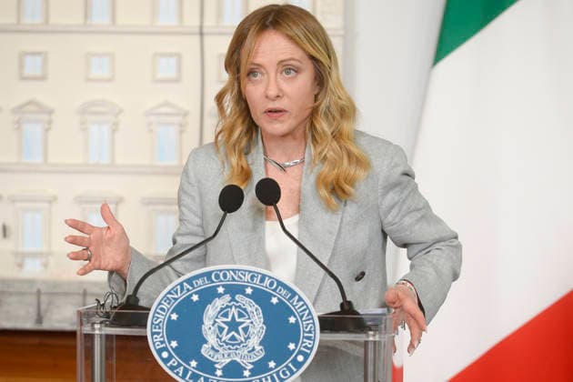 Italy, Rome, 22 May, 2026 - Chigi Palace, italian Prime Minister Giorgia Meloni receives Micheal Martin, Prime minister of Ireland. Italy, Rome, 22 May, 2026: Chigi Palace, italian Prime Minister Giorgia Meloni receives Micheal Martin, Prime minister of Ireland. In the photo Giorgia Meloni, Credit:Stefano Carofei Agenzia Sintesi Avalon Italy, Rome  Copyright: xStefanoxCarofeix xAgenziaxSintesix xAvalonx 1104185935