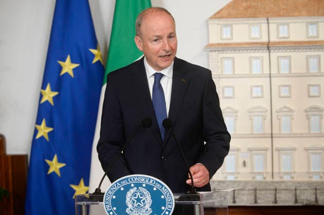 Italy, Rome, 22 May, 2026 - Chigi Palace, italian Prime Minister Giorgia Meloni receives Micheal Martin, Prime minister of Ireland. Italy, Rome, 22 May, 2026: Chigi Palace, italian Prime Minister Giorgia Meloni receives Micheal Martin, Prime minister of Ireland. In the photo Micheal Martin during the press conference, Credit:Stefano Carofei Agenzia Sintesi Avalon Italy, Rome  Copyright: xStefanoxCarofeix xAgenziaxSintesix xAvalonx 1104185945