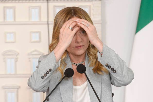 Italy, Rome, 22 May, 2026 - Chigi Palace, italian Prime Minister Giorgia Meloni receives Micheal Martin, Prime minister of Ireland. Italy, Rome, 22 May, 2026: Chigi Palace, italian Prime Minister Giorgia Meloni receives Micheal Martin, Prime minister of Ireland. In the photo Giorgia Meloni, Credit:Stefano Carofei Agenzia Sintesi Avalon Italy, Rome  Copyright: xStefanoxCarofeix xAgenziaxSintesix xAvalonx 1104186075